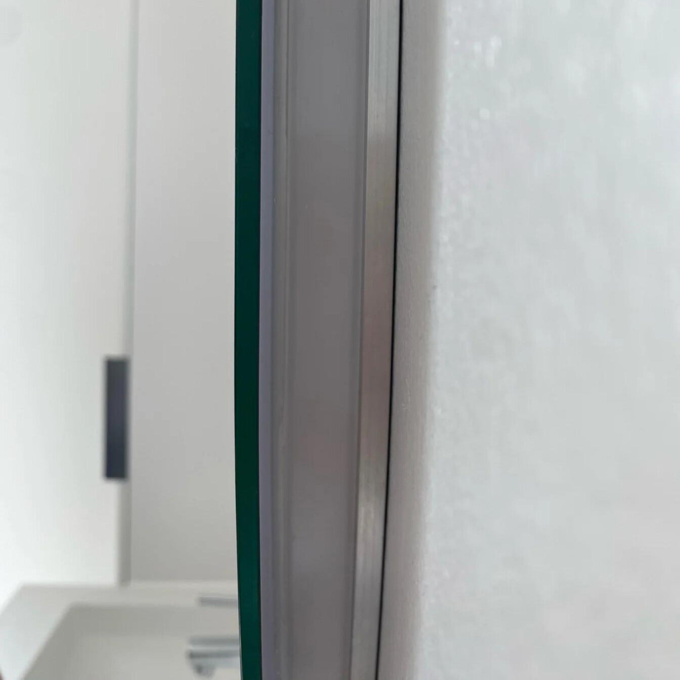 Rektangulär spegel med LED-ljus och värme, 80x120 cm