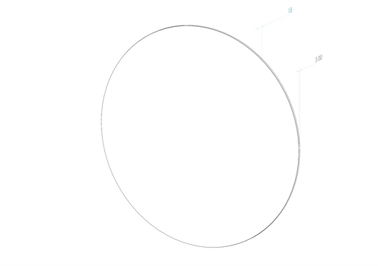 Rund måttbeställd spegel