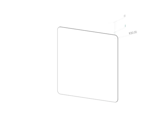 Fyrkantig måttbeställd spegel