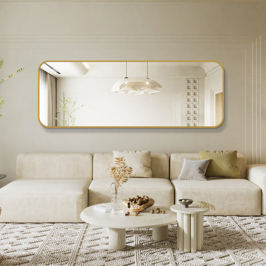 Stor spegel 170x60 cm - Guld ram