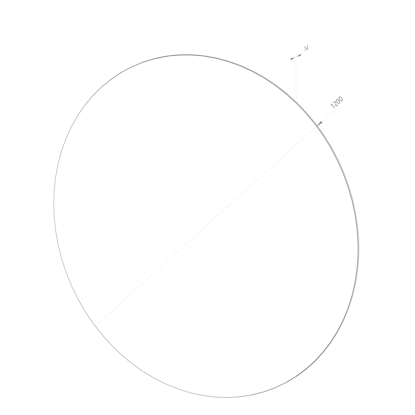 Rund spegel Ø120 cm