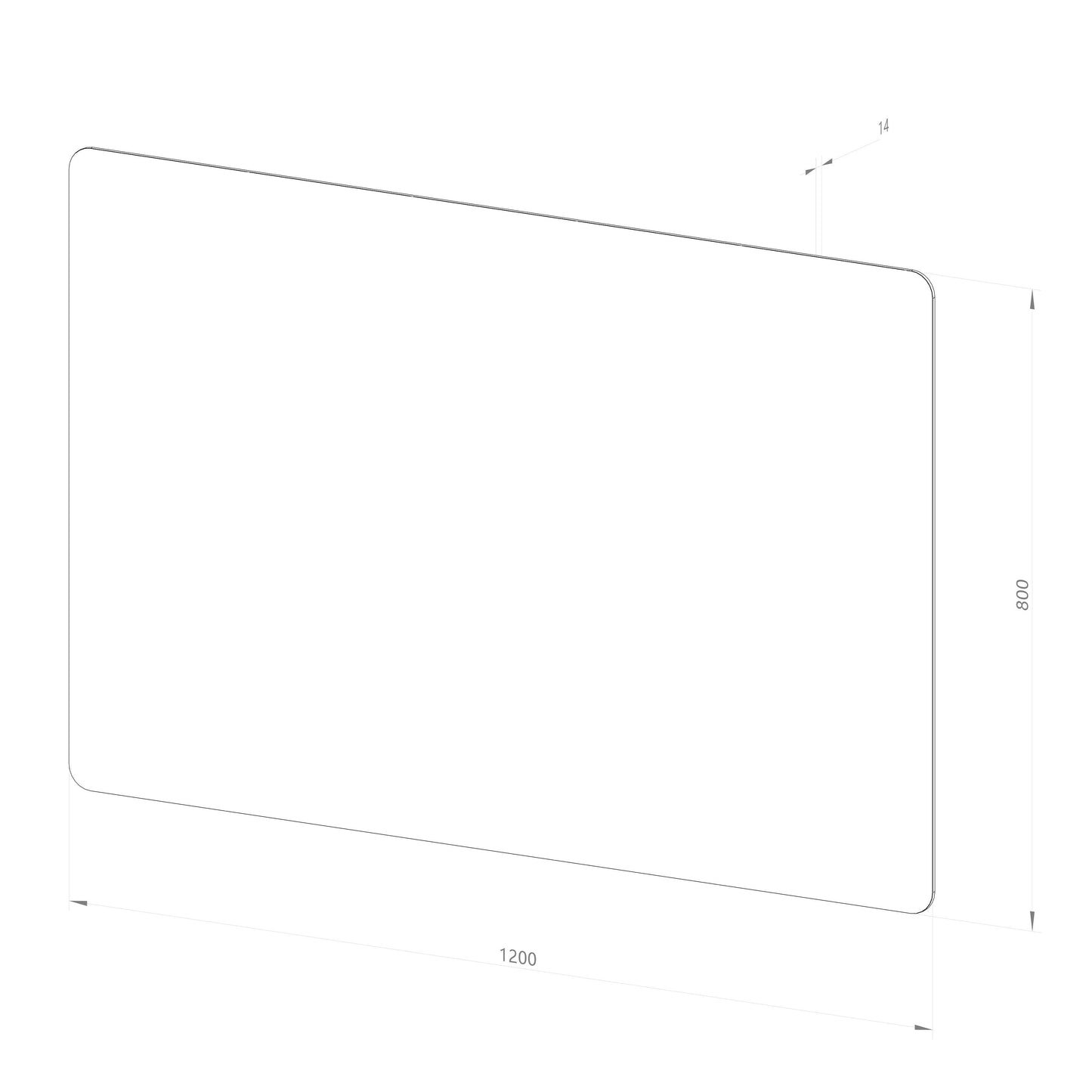 Rektangulär spegel 120x80 cm