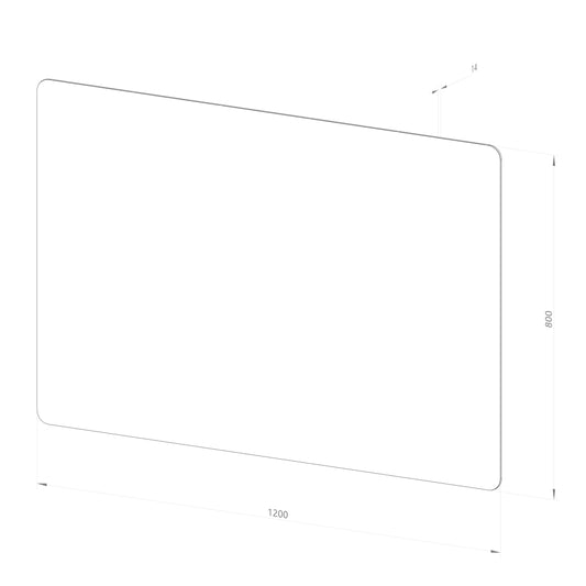 Rektangulär spegel 120x80 cm