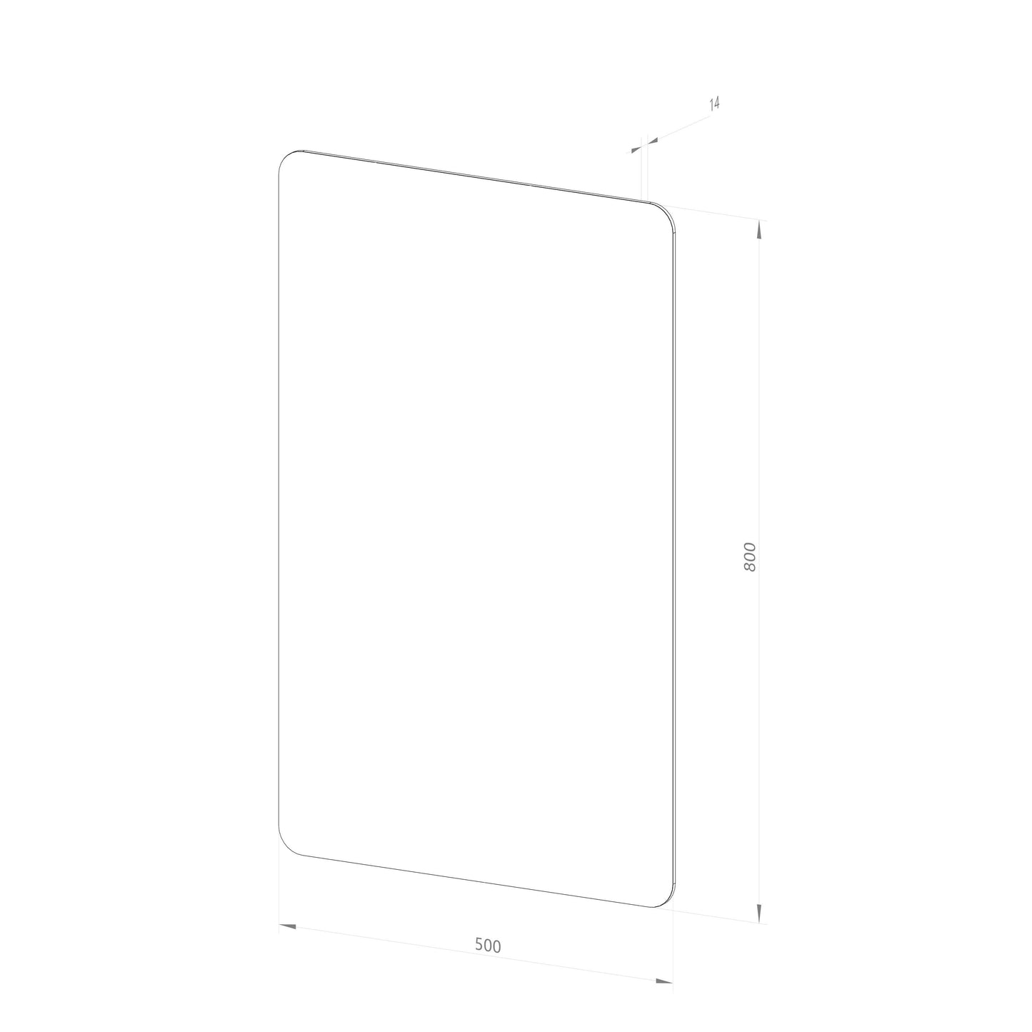 Rektangulär spegel 50x80 cm