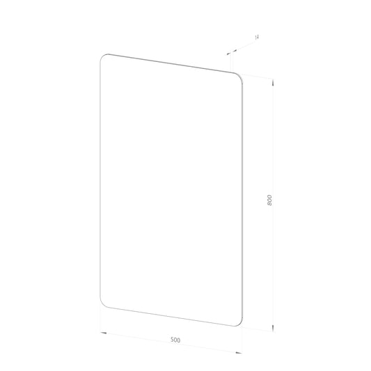 Rektangulär spegel 50x80 cm