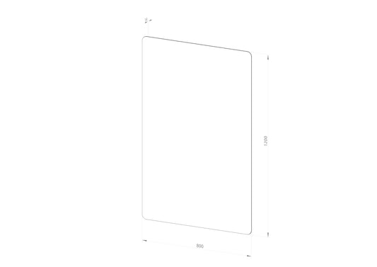 Rektangulär spegel 80x120 cm