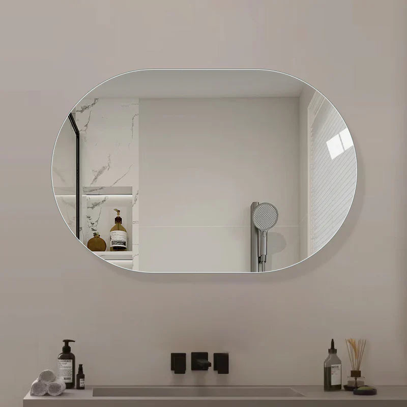 Oval måttbeställd spegel - Horisontell