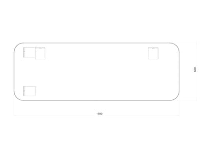Stor spegel 170x60 cm - Guld ram