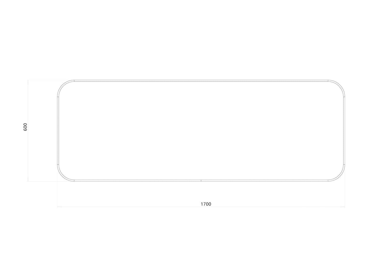 Stor spegel 170x60 cm - Guld ram