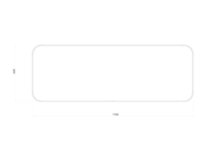 Stor spegel 170x60 cm - Svart ram