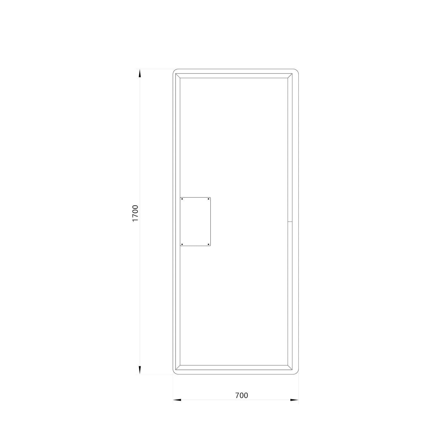 Helkroppsspegel för hemmet med LED-ljus 70x170 cm