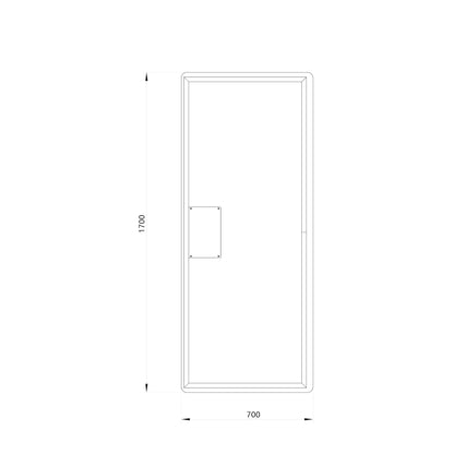 Helkroppsspegel för hemmet med LED-ljus 70x170 cm