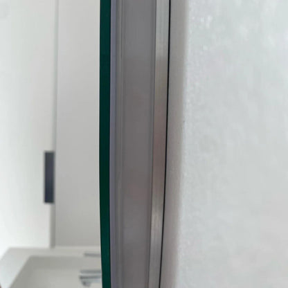 Rektangulär spegel med LED-ljus och värme, 80x120 cm