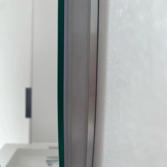 Rektangulär spegel med LED-ljus och värme, 80x120 cm