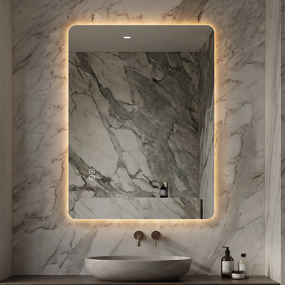 Rektangulärt Spegel med LED-ljus och Imfritt 60x80 cm