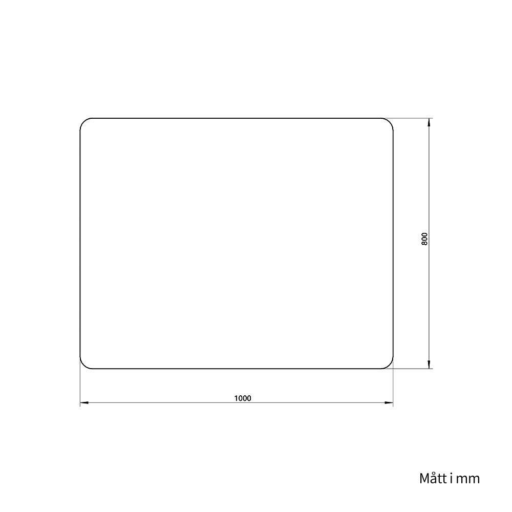 Rektangulär Spegel 100x80 cm
