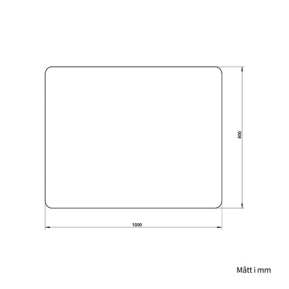 Rektangulär Spegel 100x80 cm