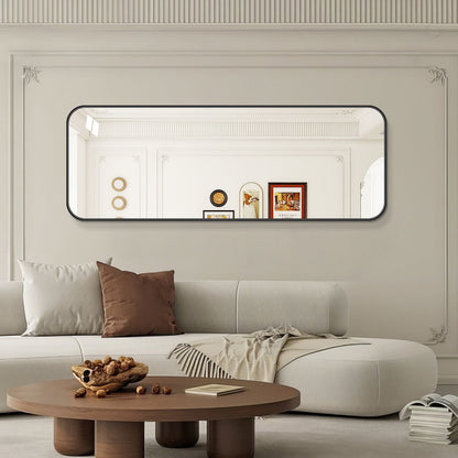 Stor spegel 170x60 cm - Svart ram