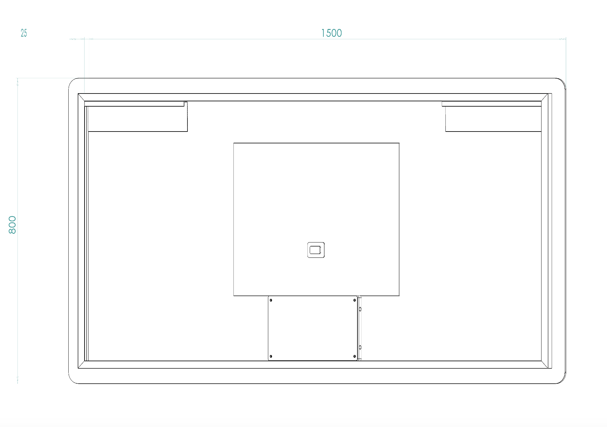 Rektangulært LED Spejl med Antidug 80x150 cm