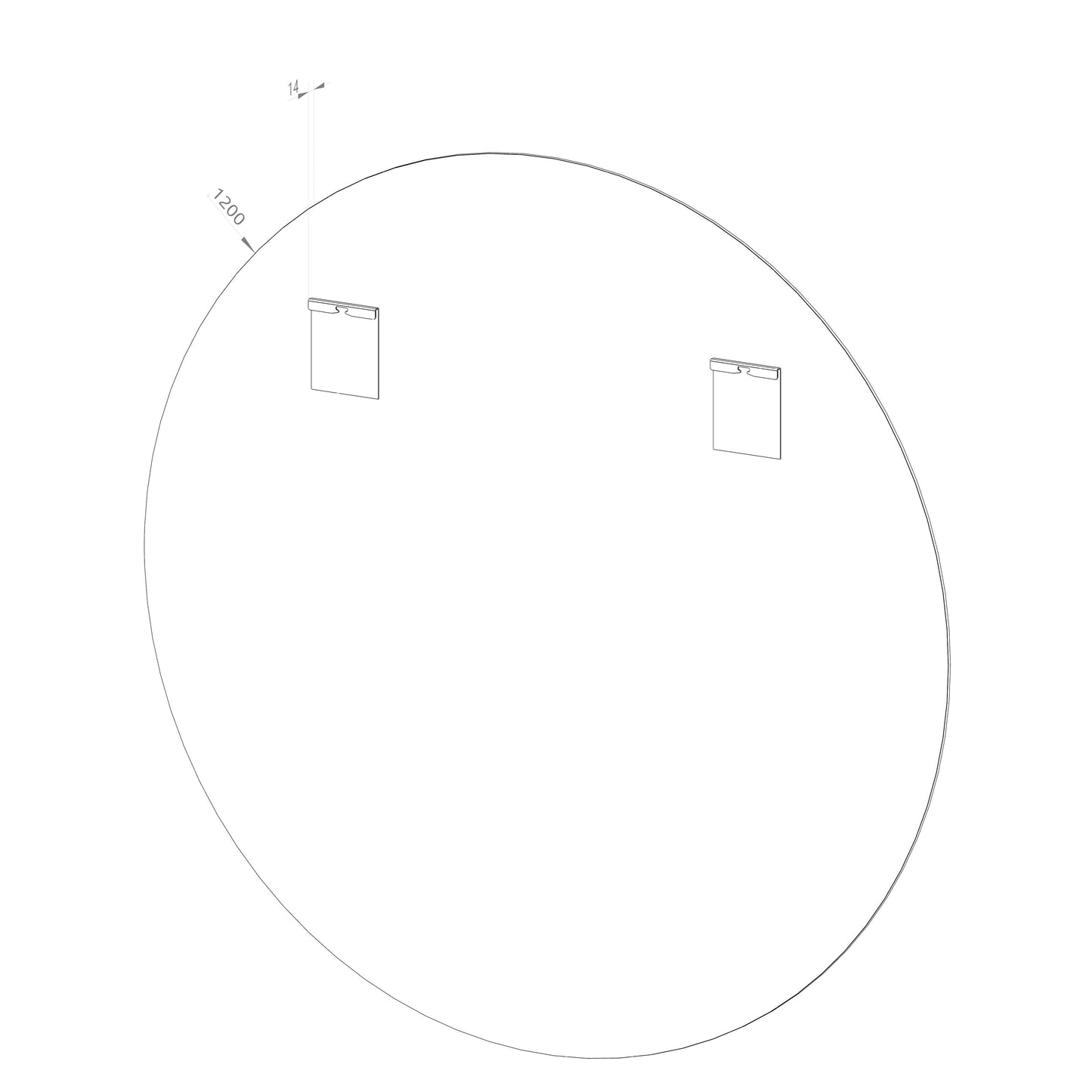 Rund spegel Ø120 cm