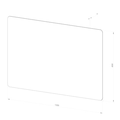 Rektangulär spegel 120x80 cm