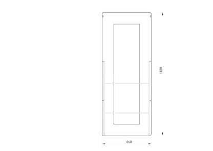 Helkroppsspegel med LED-ljus 65x165 cm för både golv och vägg