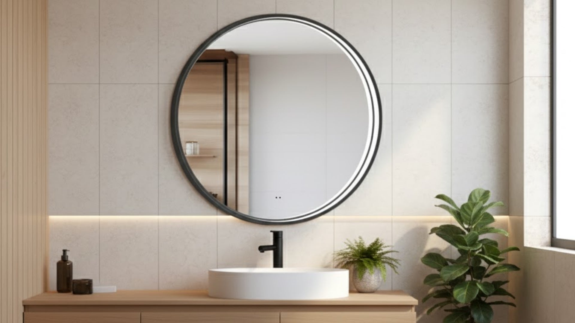 NYTT: Speglar med ljus i ramar