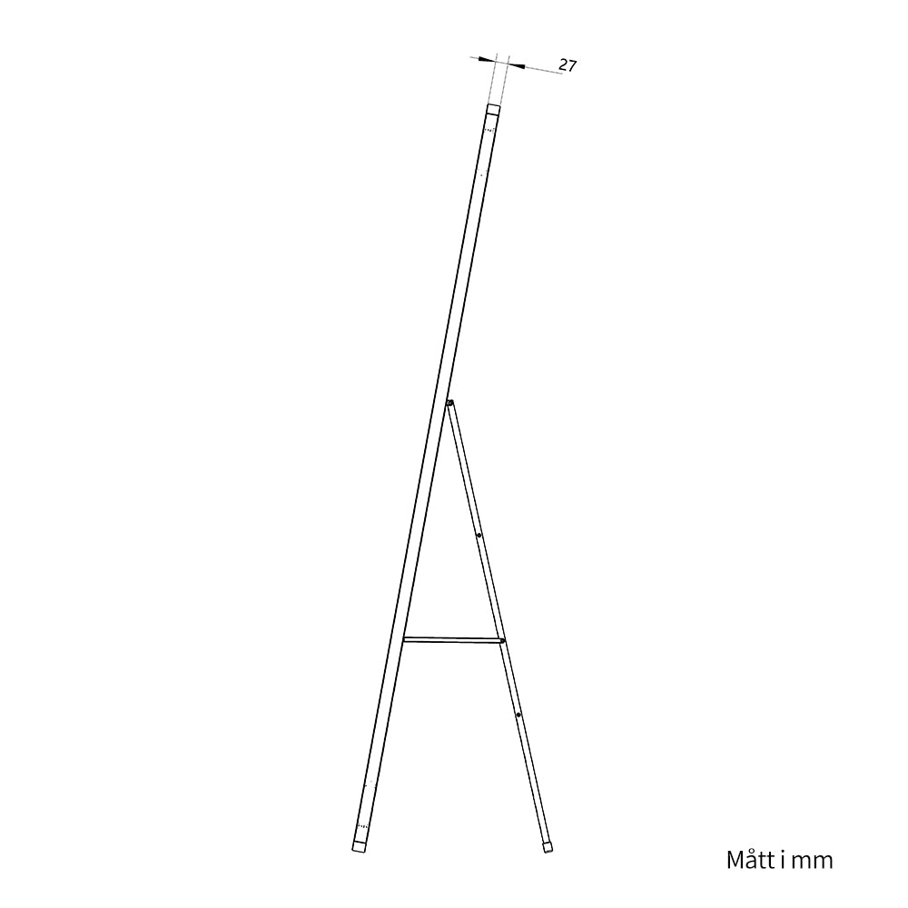 Helkroppsspegel med LED-ljus 65x165 cm för både golv och vägg