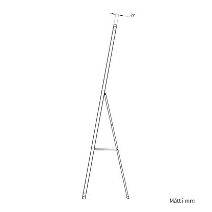 Helkroppsspegel med LED-ljus 65x165 cm för både golv och vägg