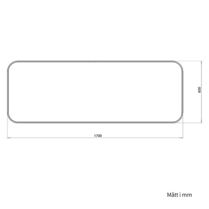 Stor spegel 170x60 cm - Guld ram