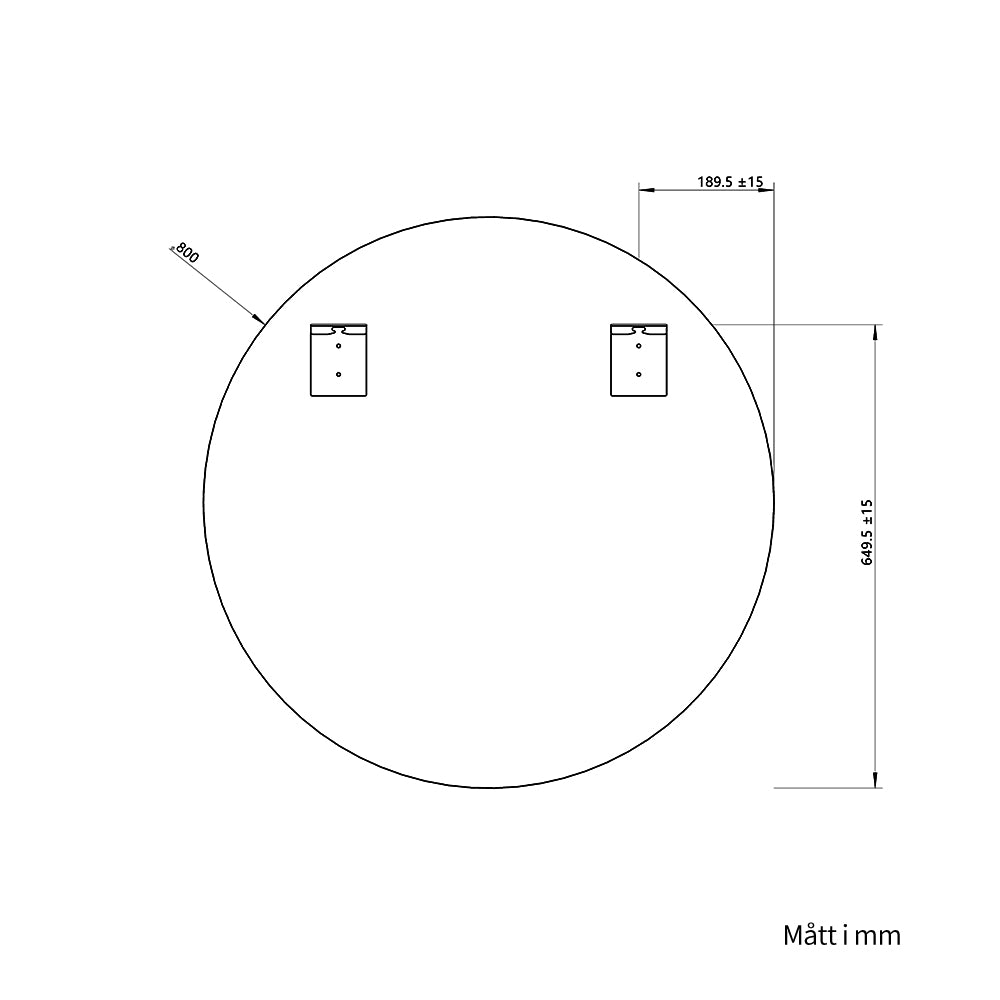 Rund spegel Ø80 cm