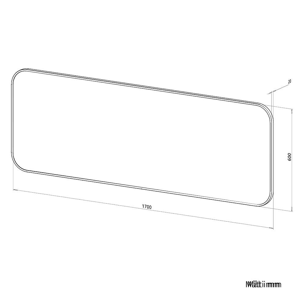 Stor spegel 170x60 cm - Guld ram