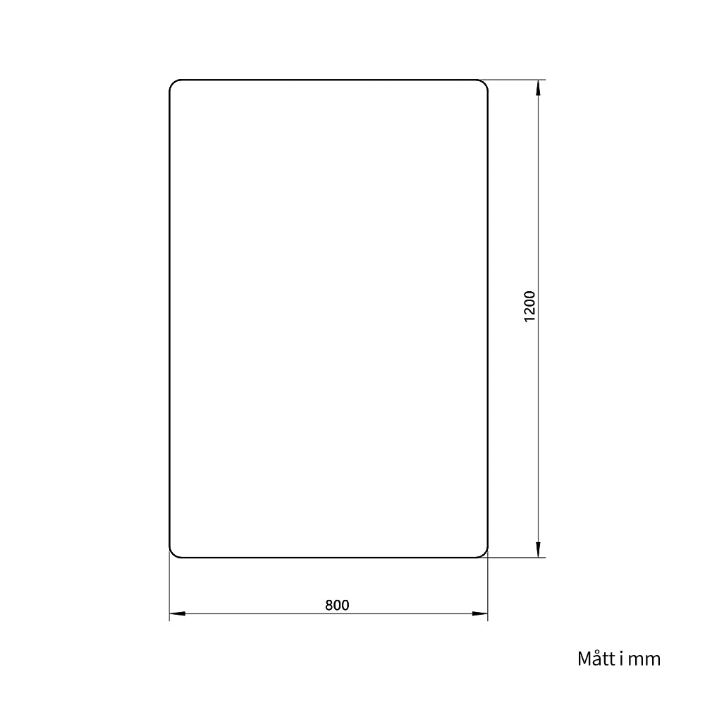 Rektangulär spegel 80x120 cm