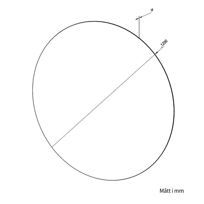 Rund spegel Ø120 cm