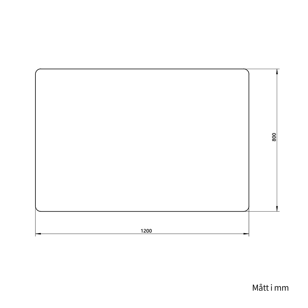 Rektangulär spegel 120x80 cm