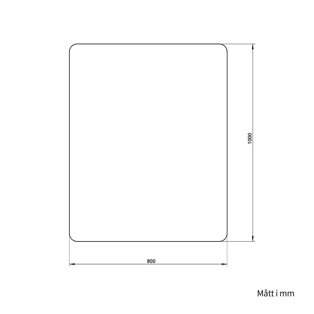 Rektangulär Spegel 80x100 cm