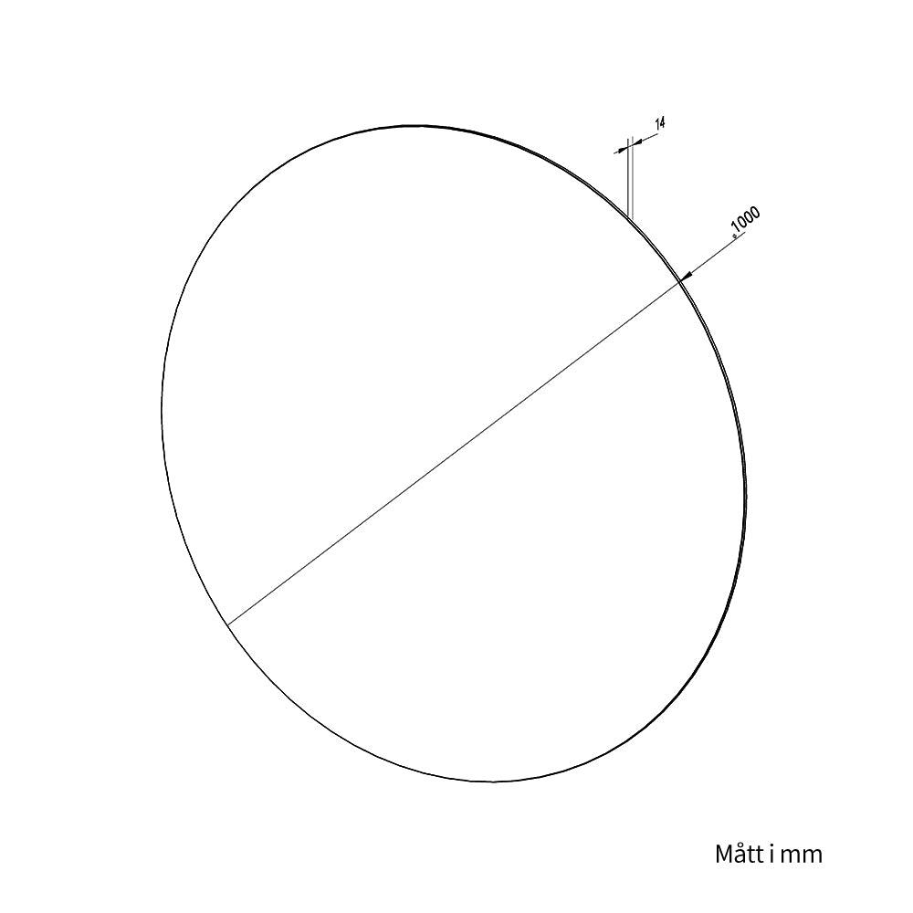 Rund spegel Ø100 cm