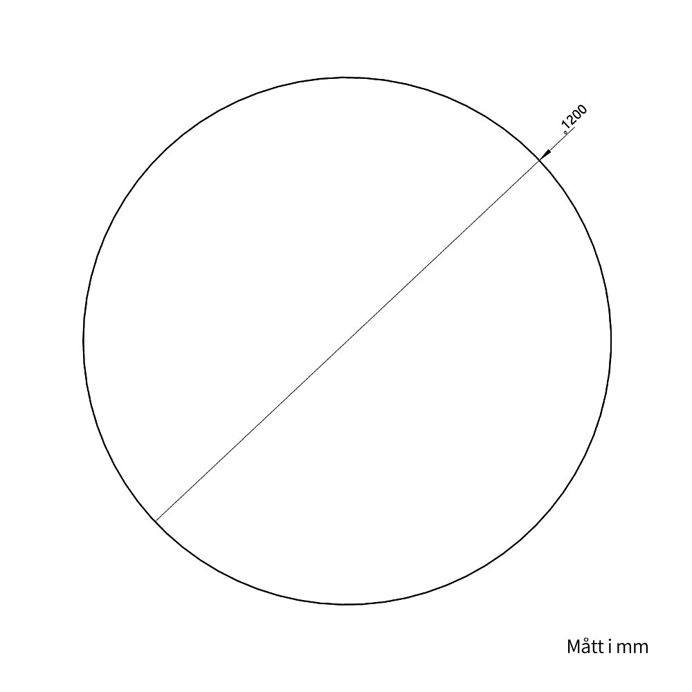 Rund spegel Ø120 cm