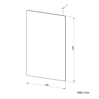 Rektangulär spegel 80x120 cm