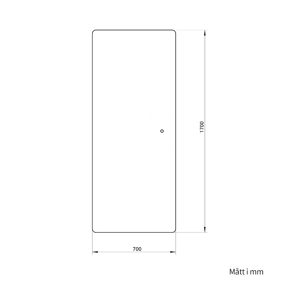 Helkroppsspegel för hemmet med LED-ljus 70x170 cm